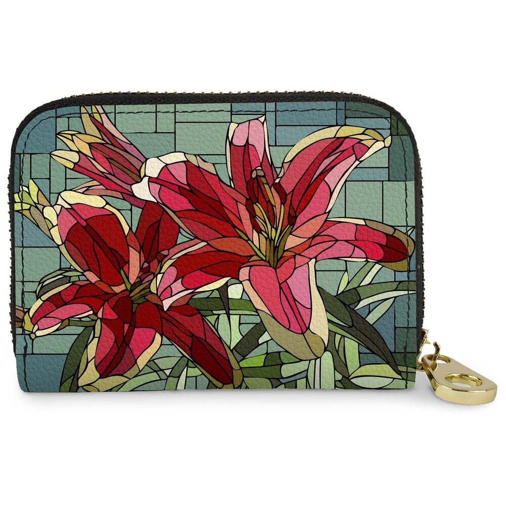 1838 RFID Secure Armored Zipper Wallet Art Glass Stargazer
